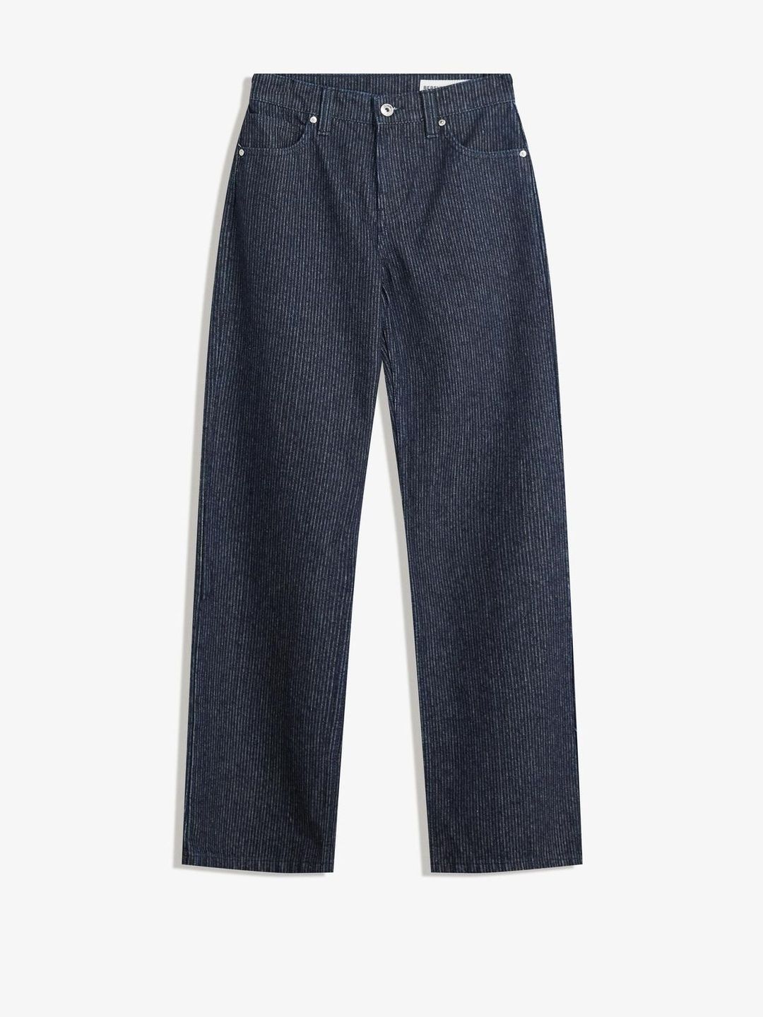 Textured Straight-leg Wide-leg Jeans