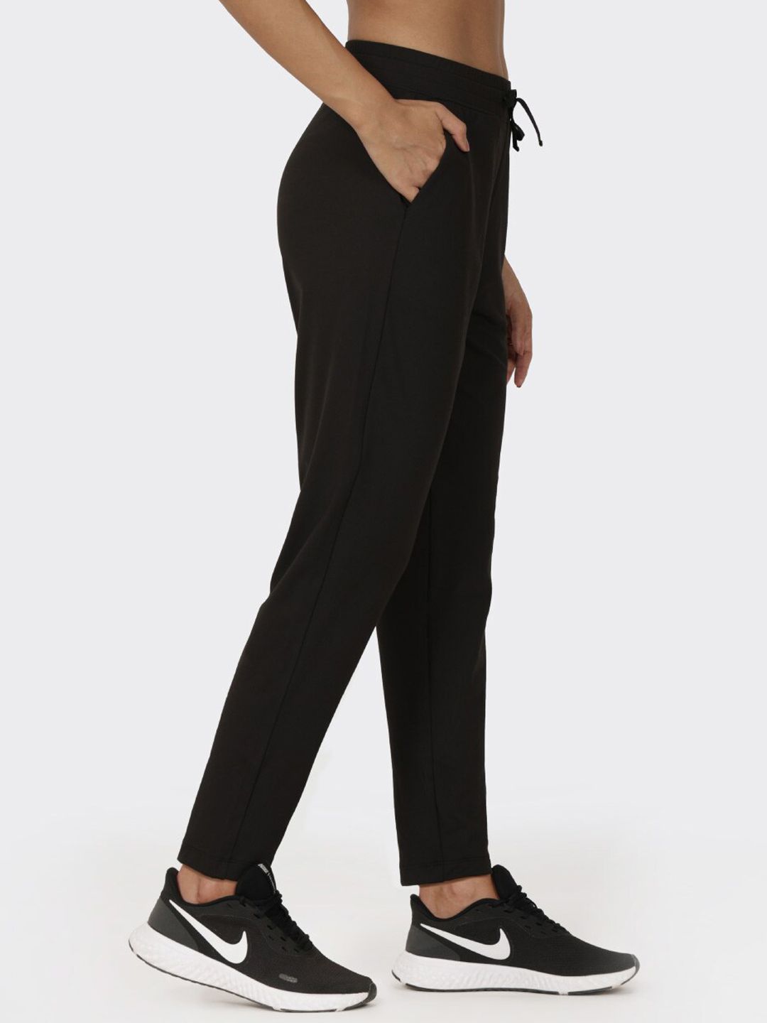 Women Mid Rise Wrinkle Free Track Pants