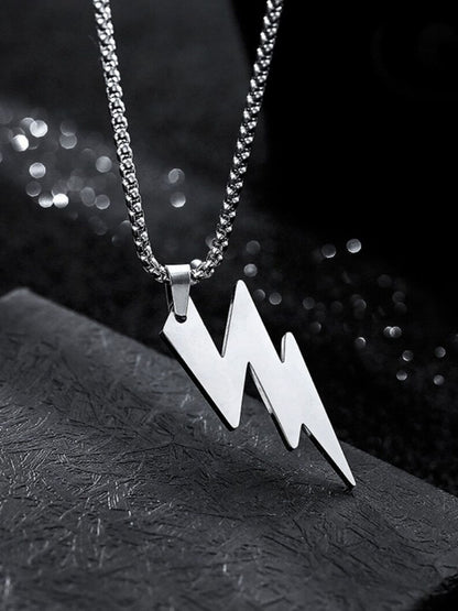 SALTY Silver-Plated Thunderbolt Radiance Pendant With Chain