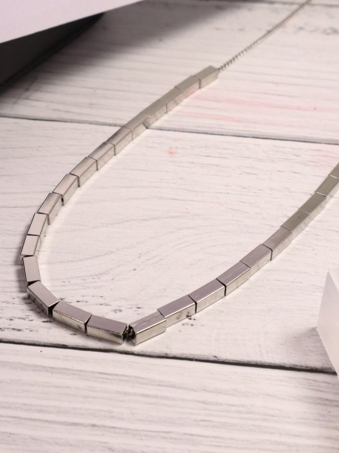 SALTY Men Stainless Steel Silver-Toned Chain