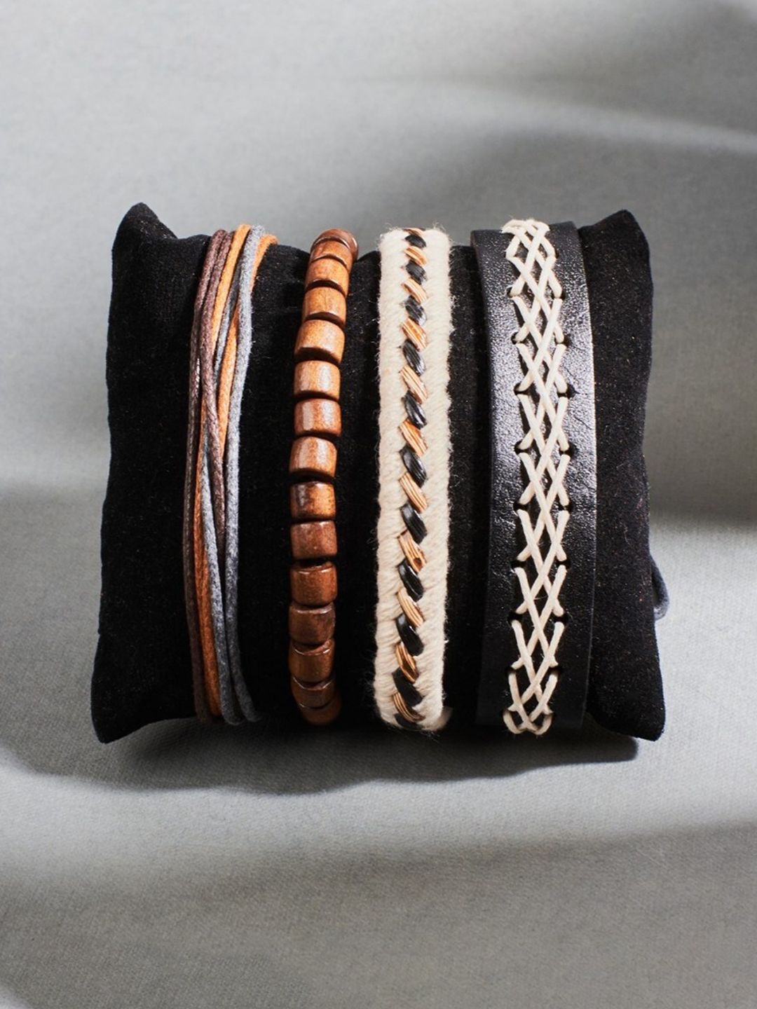 SALTY Men Leather Multistrand Bracelet