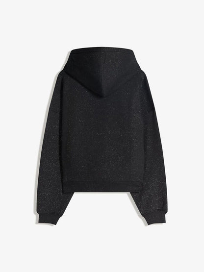 Glitter hood sweatshirt