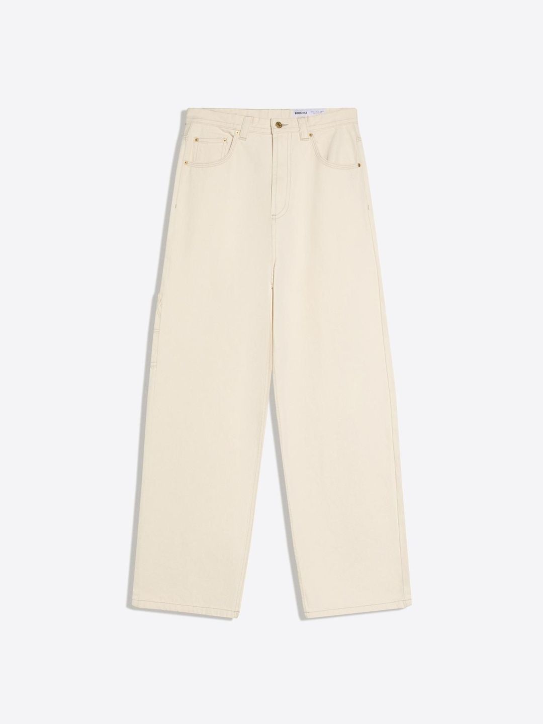 Embroidered neo barrel carpenter jeans