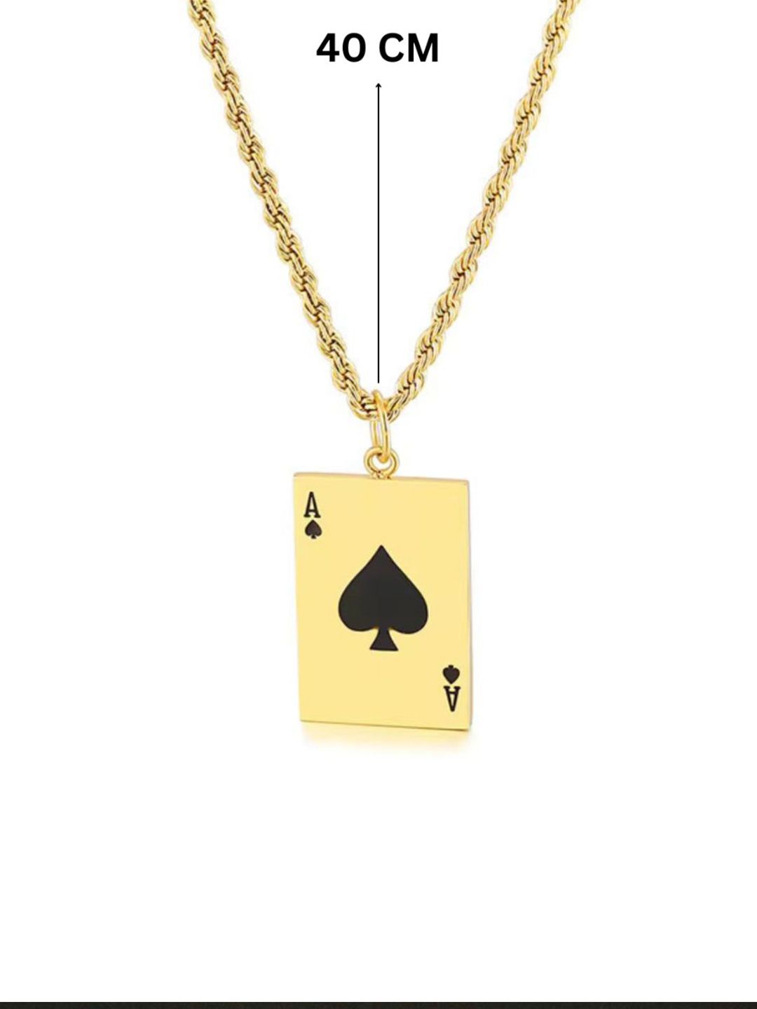 SALTY Men Square Royal Flush Pendants with Chains