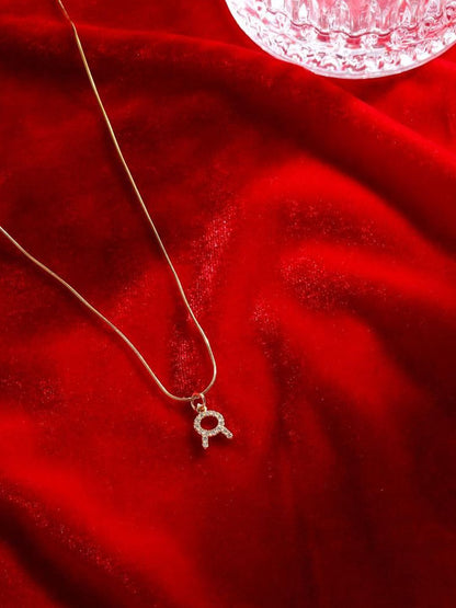 SALTY Stone Studded Cosmic Zodiac Taurus Pendant With Chain