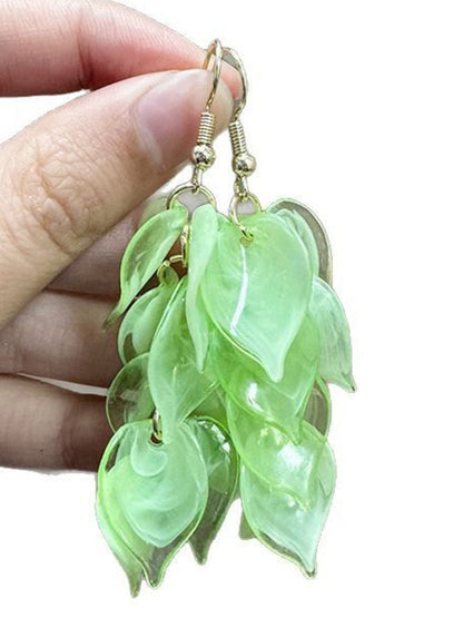Leaf Shaped Drop Earrings