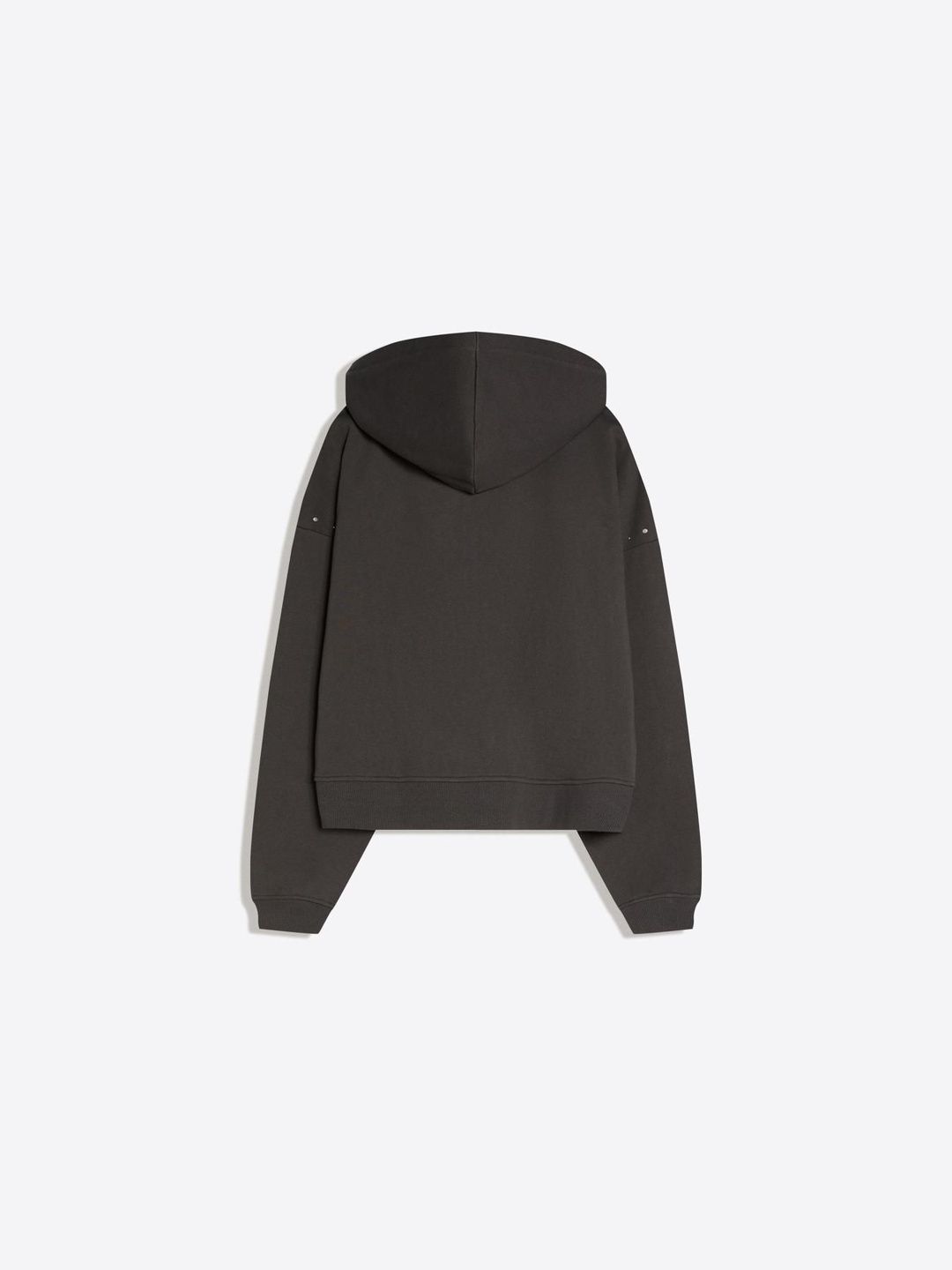 Zip-up studded hood sweatshirt