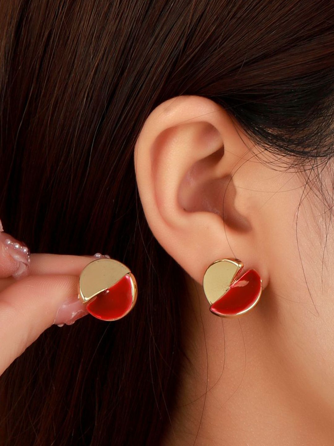 SALTY Valentines Day Vintage Rouge Contemporary Studs Earrings