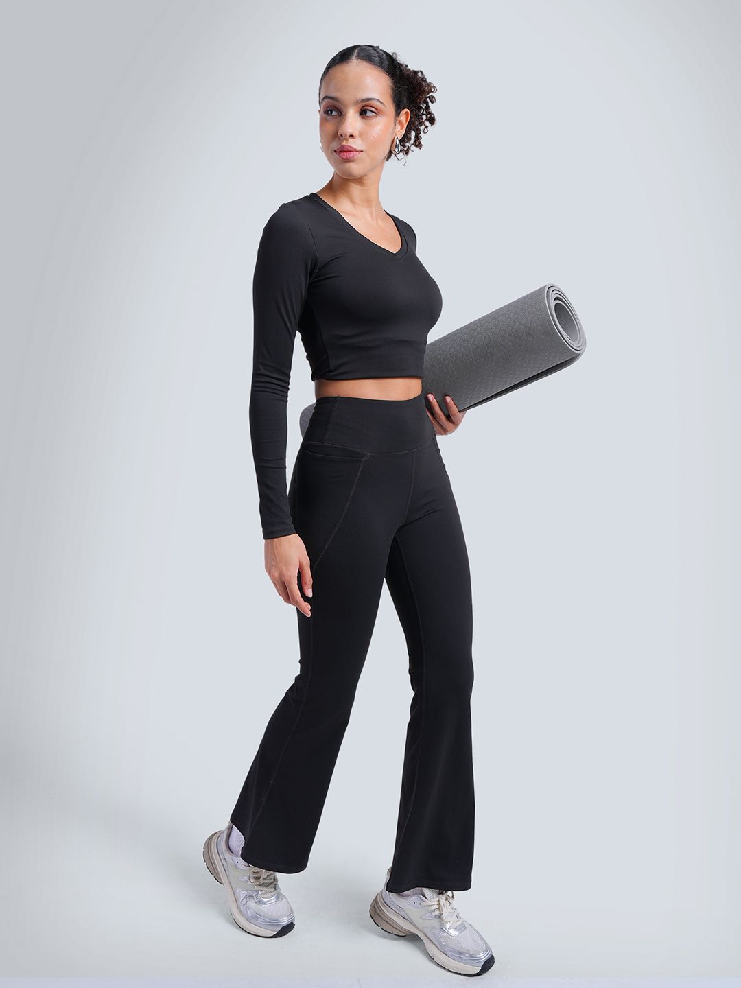 Black Petite Sculpt Bootcut Leggings