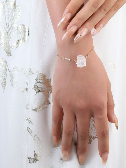 SALTY Set Of 5 Artificial Stones Of Feminine Link Bracelet