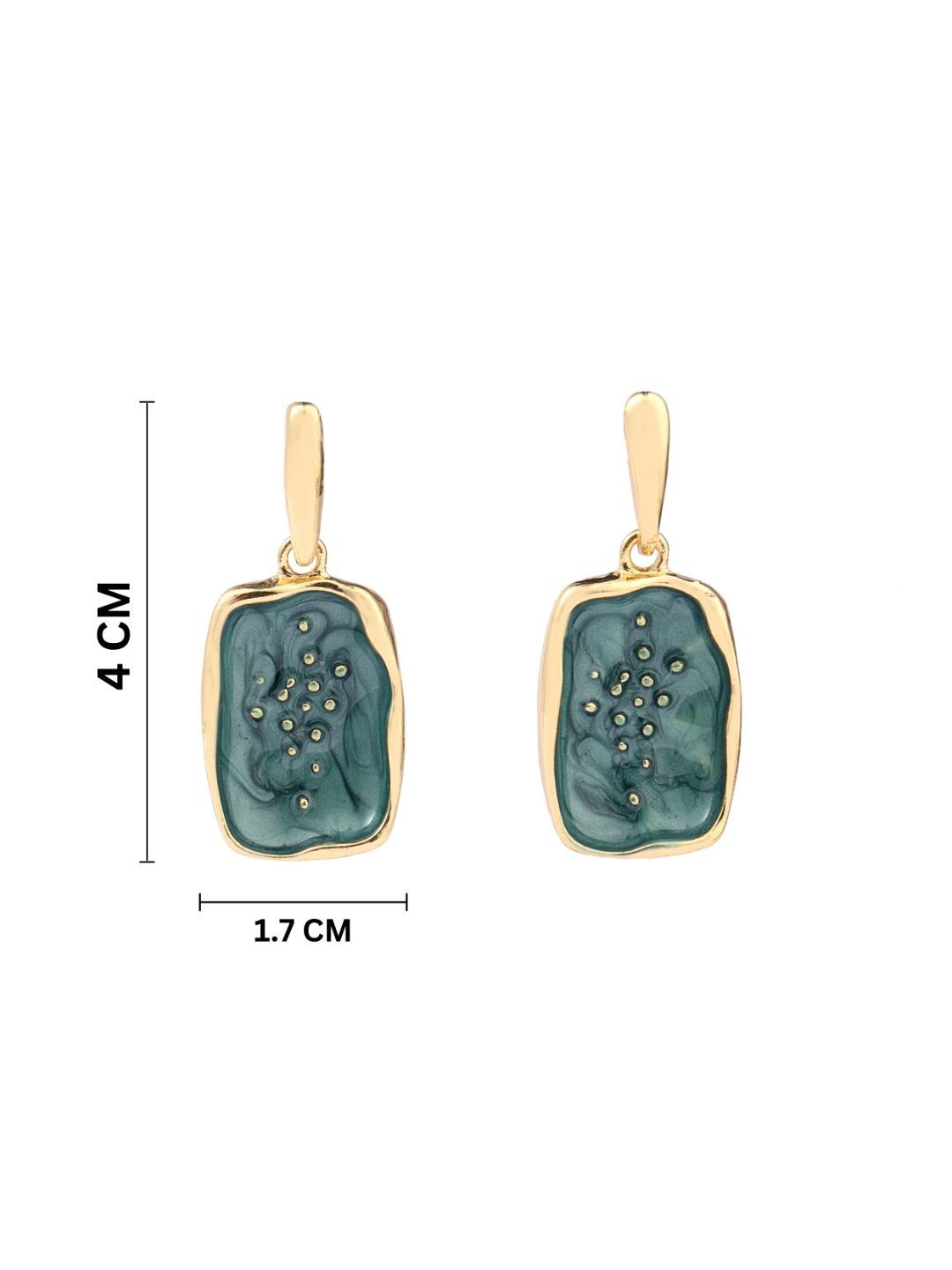 SALTY Pack of 2 Women Ritzy Black Luxury Gold Earring