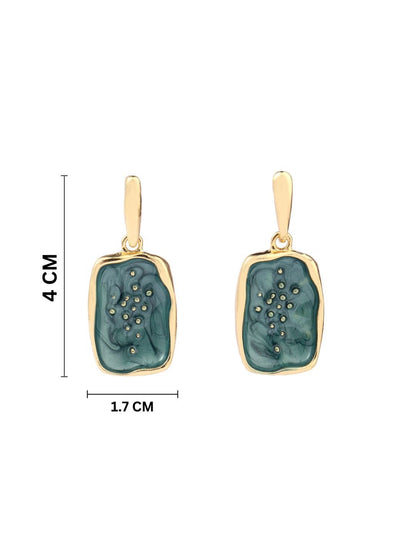 SALTY Pack of 2 Women Ritzy Black Luxury Gold Earring