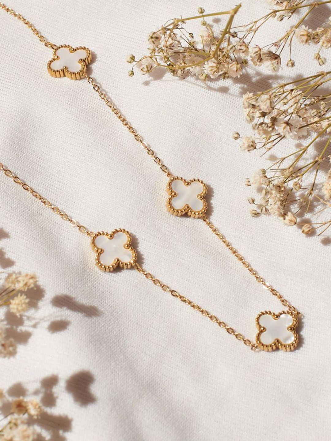 SALTY Dove & Baguette Pendant Chain & Stones Studded Ring Jewellery Set