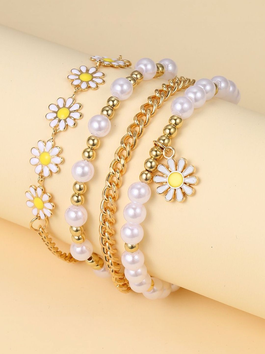 Women 4 Gold-Plated Armlet Bracelet