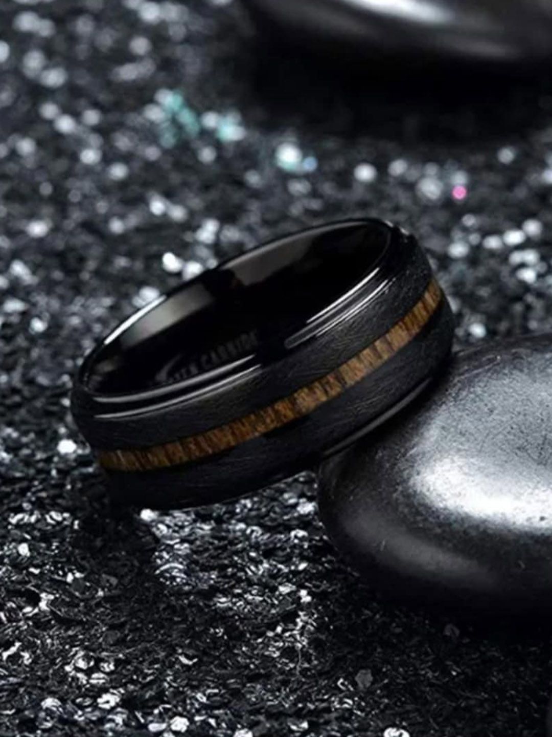 SALTY Men Stainless Steel Retro Tungsten Finger Ring