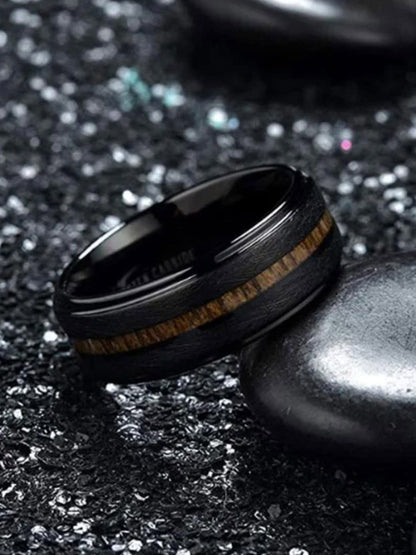 SALTY Men Stainless Steel Retro Tungsten Finger Ring