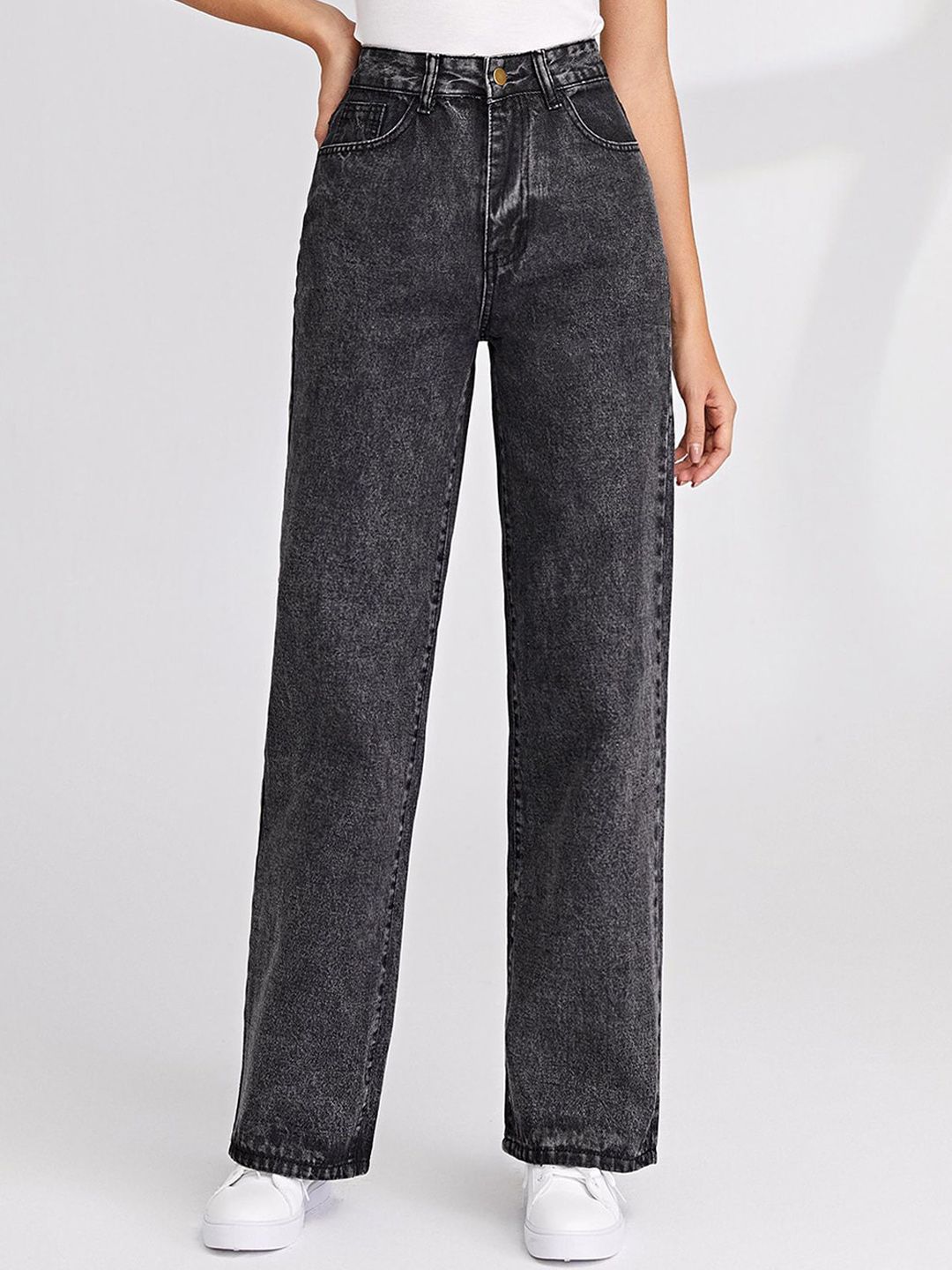 Women Jean Straight Fit High Rise Stretchable Jeans