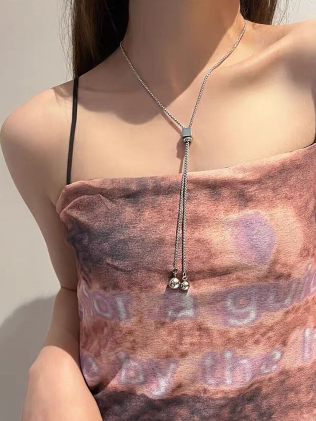 SALTY Stainless Steel Satin Tassel Chain