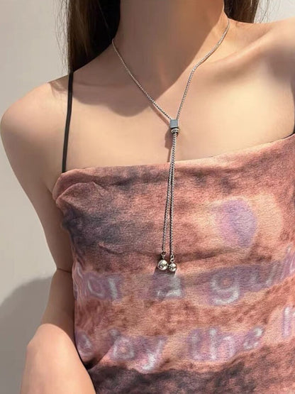 SALTY Stainless Steel Satin Tassel Chain