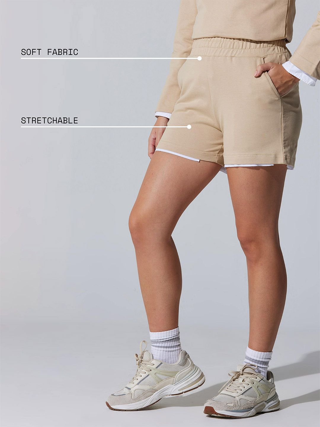 Beige Zenfeel Shorts