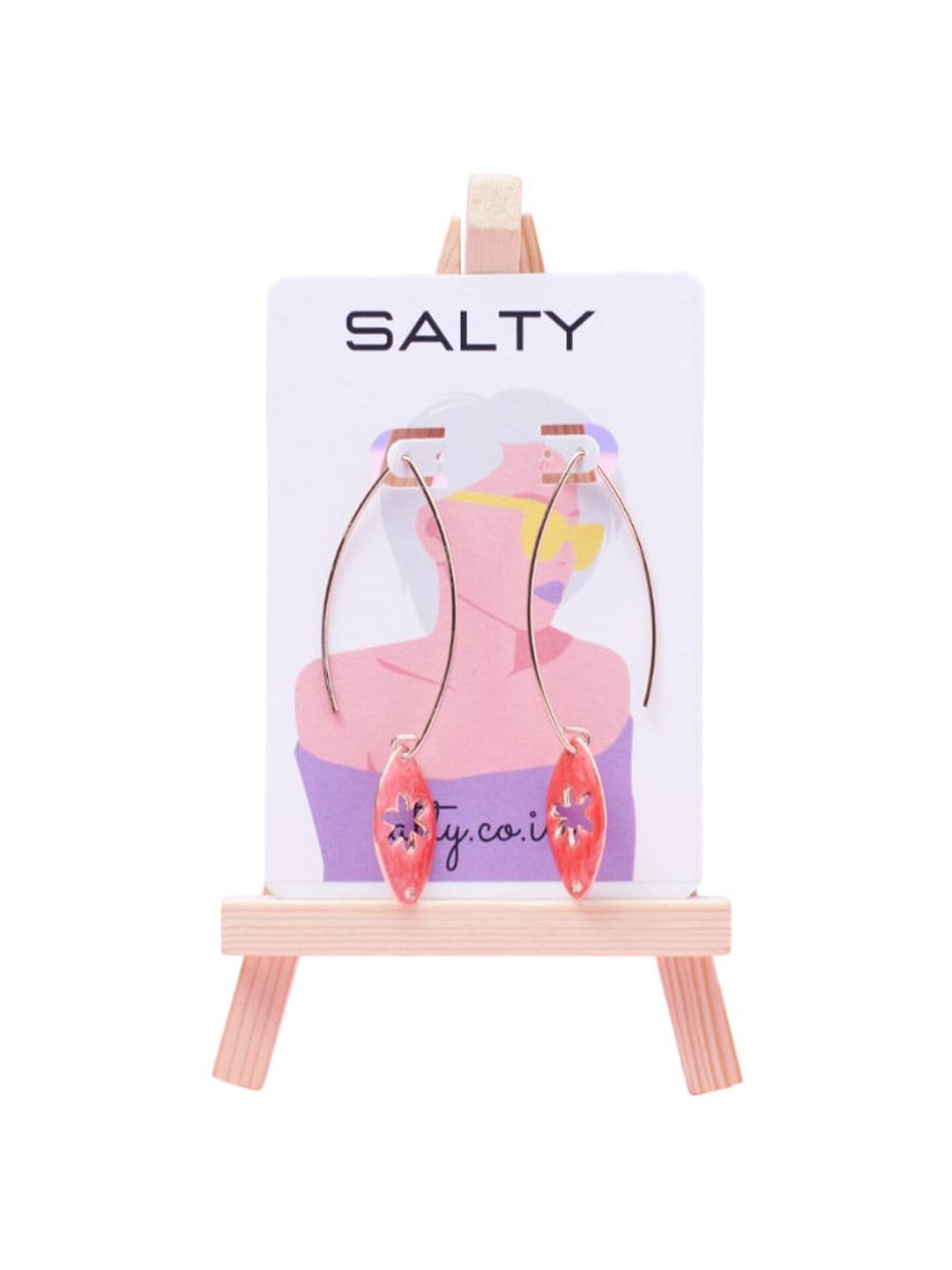 SALTY Enamelled Contemporary Drop Earrings