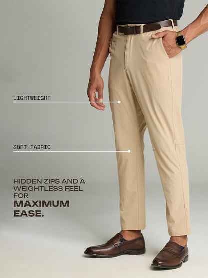 Beige All-Day Stretch Pants