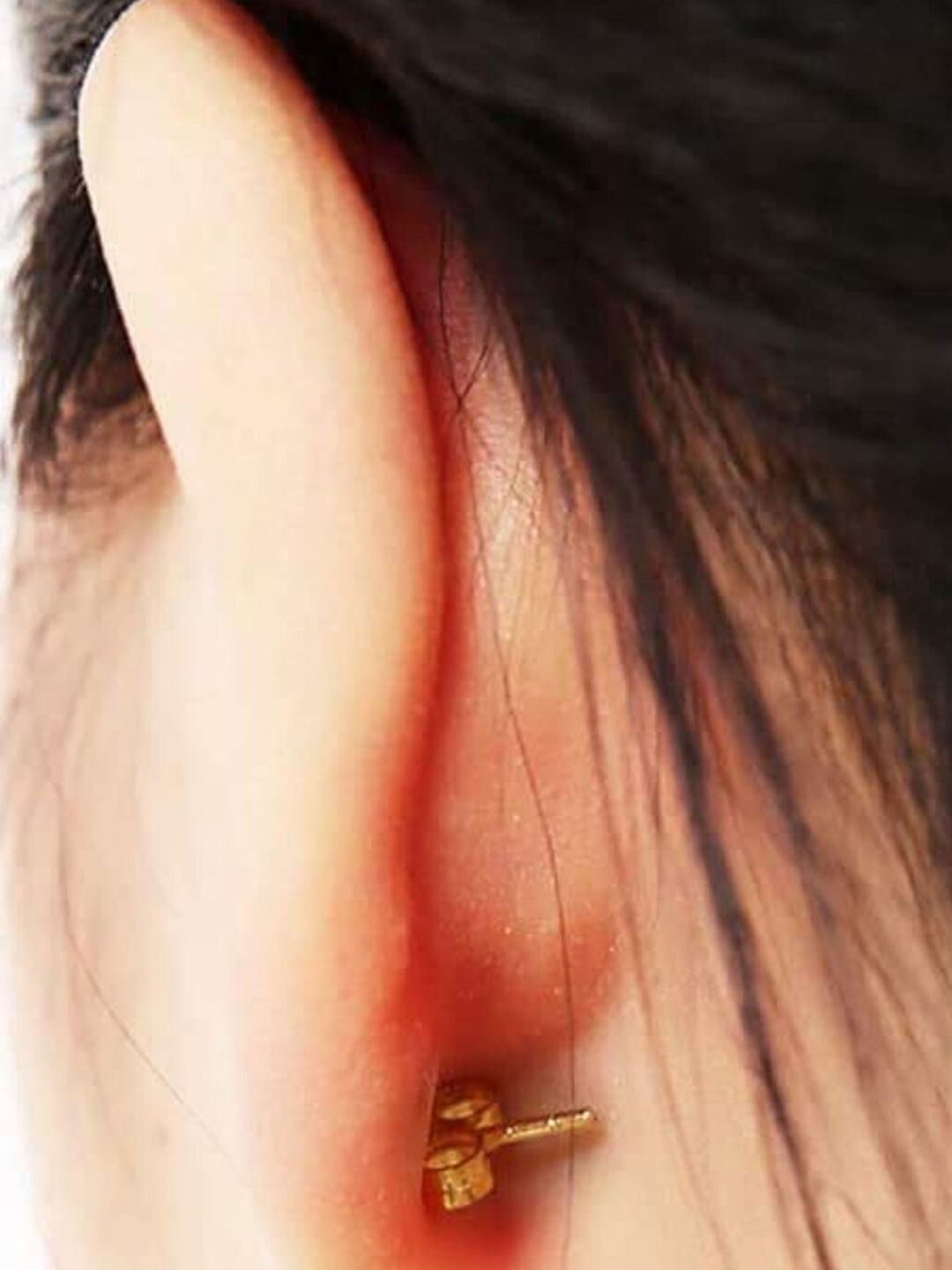 SALTY Gold-Plated Artificial Stones-Studded Contemporary Studs Earrings