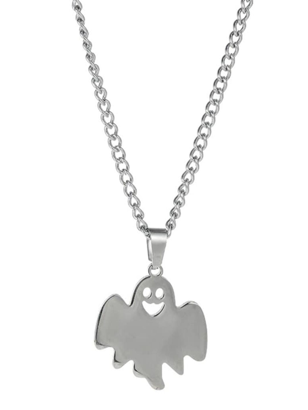 SALTY Haunted Men Stainless Steel Contemporary Pendant with Chain