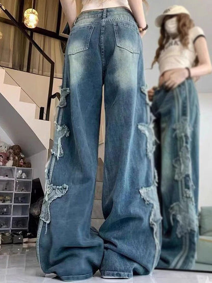 Women Regular Fit Mid-Rise Highly Distressed Light Fade Jeans