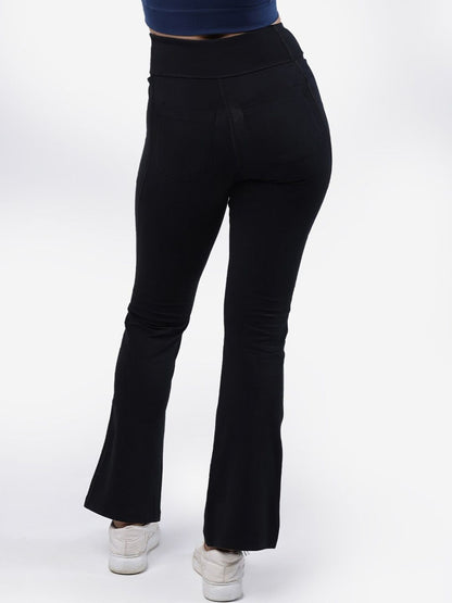 Women Comfort Bootcut High-Rise Trousers