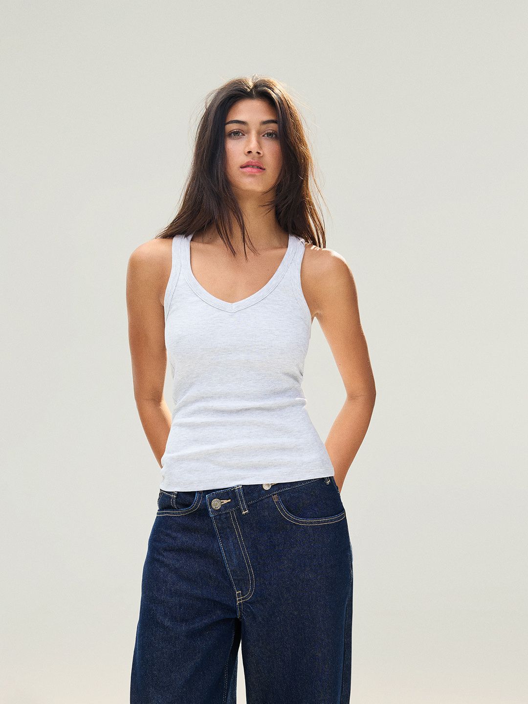 Basic rib vest top