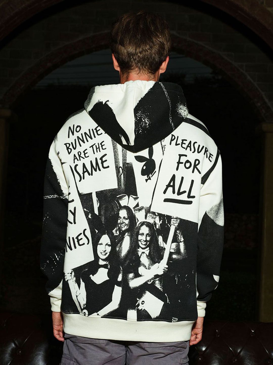 Men Printed Hooded Sweatshirt