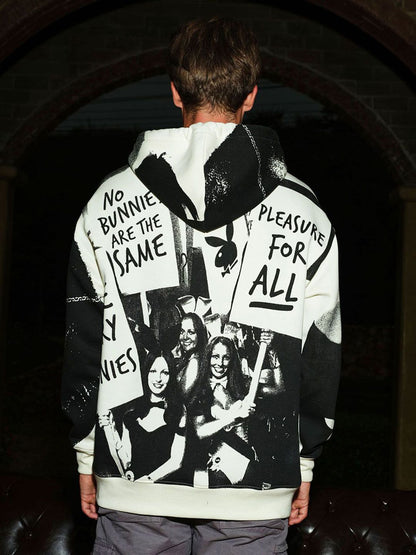 Men Printed Hooded Sweatshirt