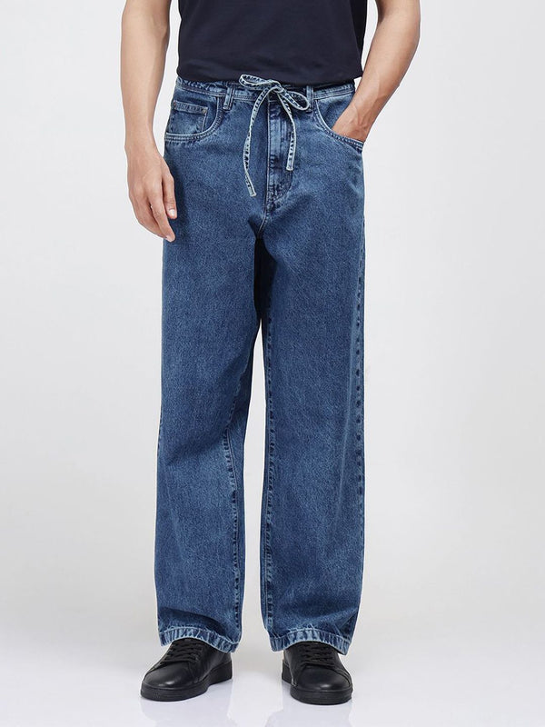 Men Comfort Stretchable Otto Light Blue Baggy Jeans