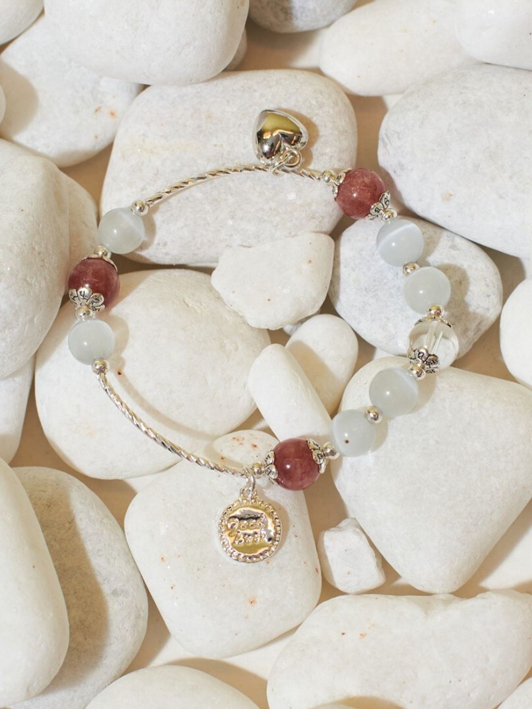 SALTY Sweetheart Rose Beaded Elasticated Bracelet