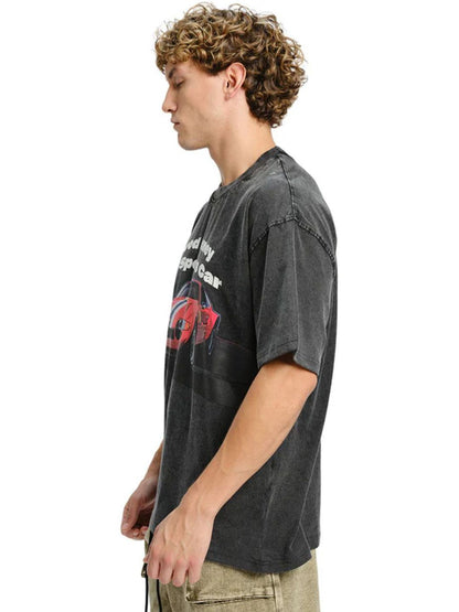Broken Speedster Graphic Printed Pure Cotton Oversized T-shirt