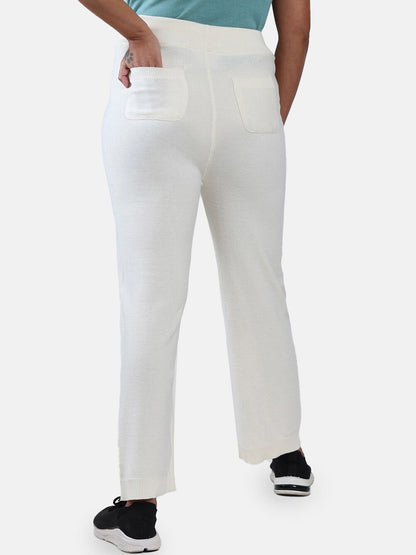 Women Mid-Rise Straight Pure Cotton Track Pants