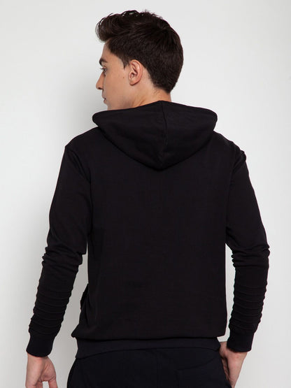 Black Pinstripe Hoodie