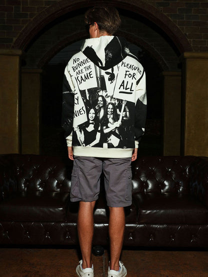 Men Printed Hooded Sweatshirt