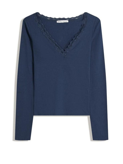 Long sleeve lace T-shirt