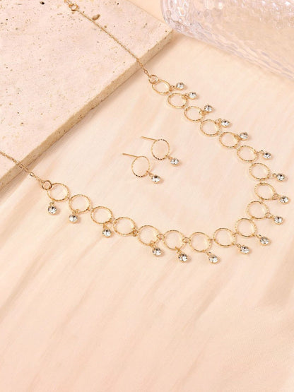 SALTY Stone Studded Tasselled Jewellery Set