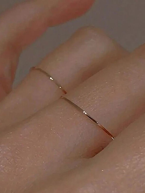 Set of 2 Gold-Plated Finger Rings