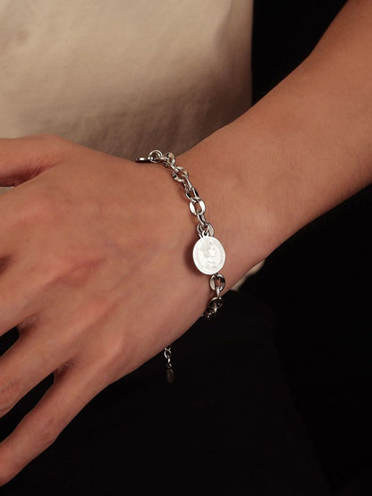 Men Silver-Plated Link Bracelet