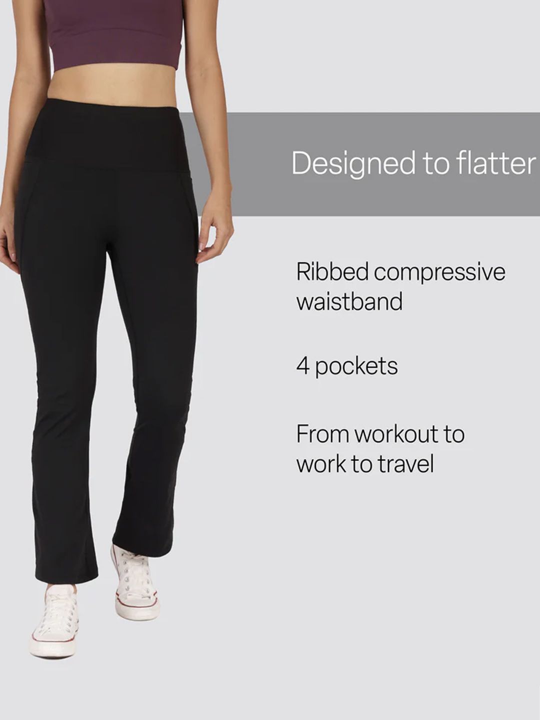 Women High Waist The Ultimate Flare Track Pants - Regular