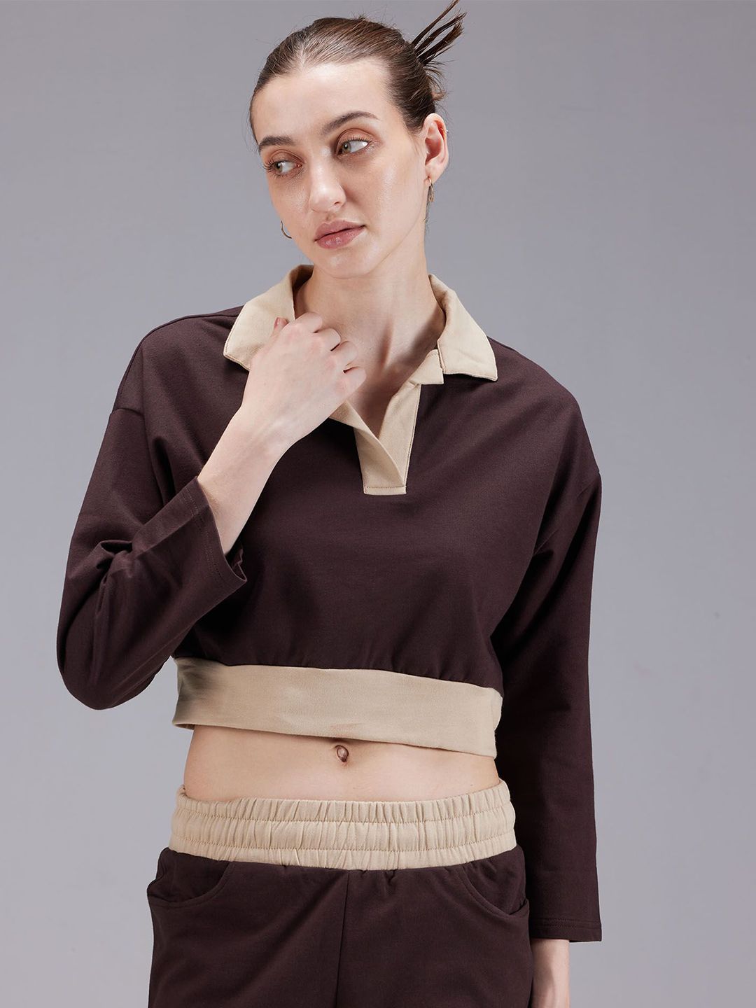 Blue Boxy Polo Sweatshirt