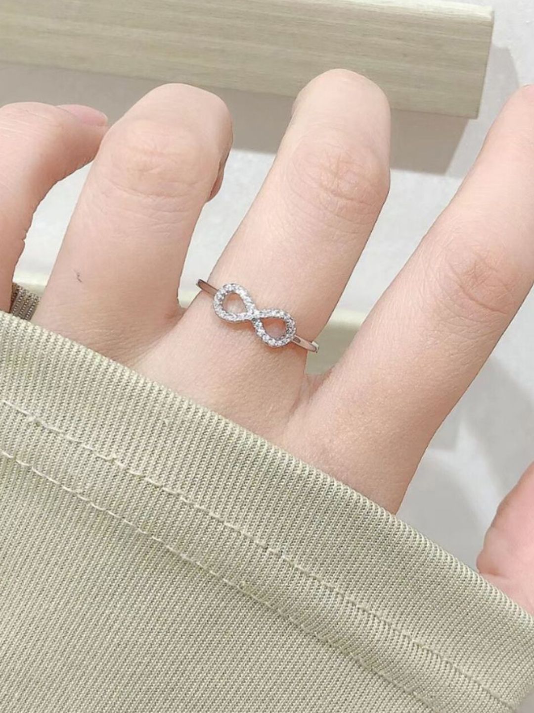 SALTY Artificial Stones Studded Finger Ring