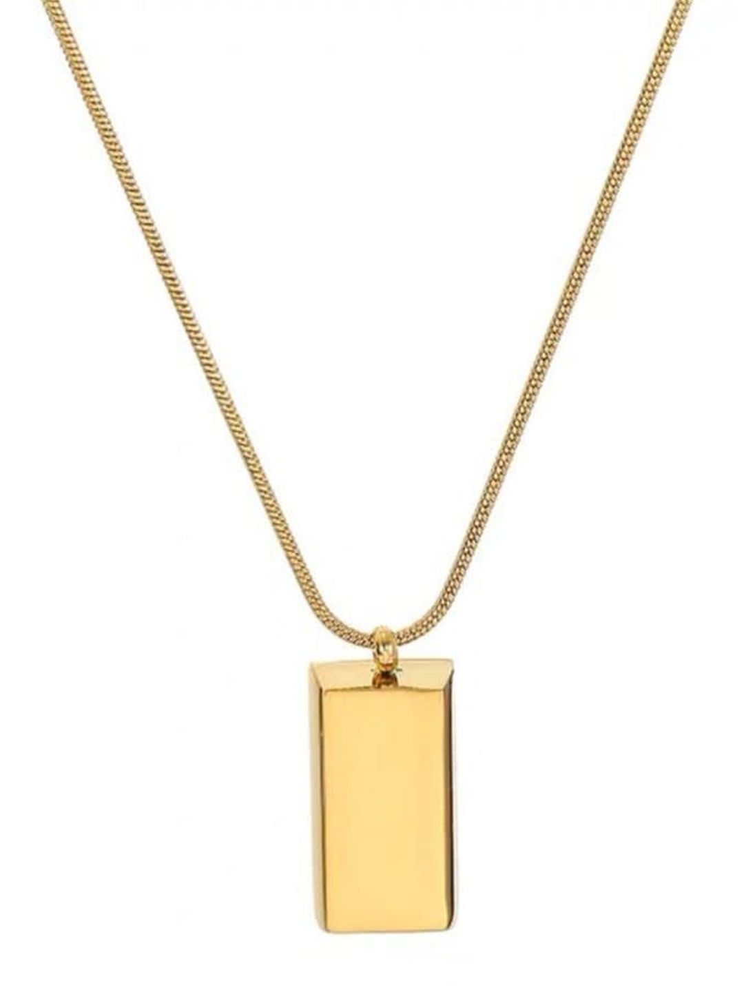 SALTY Men Stainless Steel Geometric Pendant with Chain
