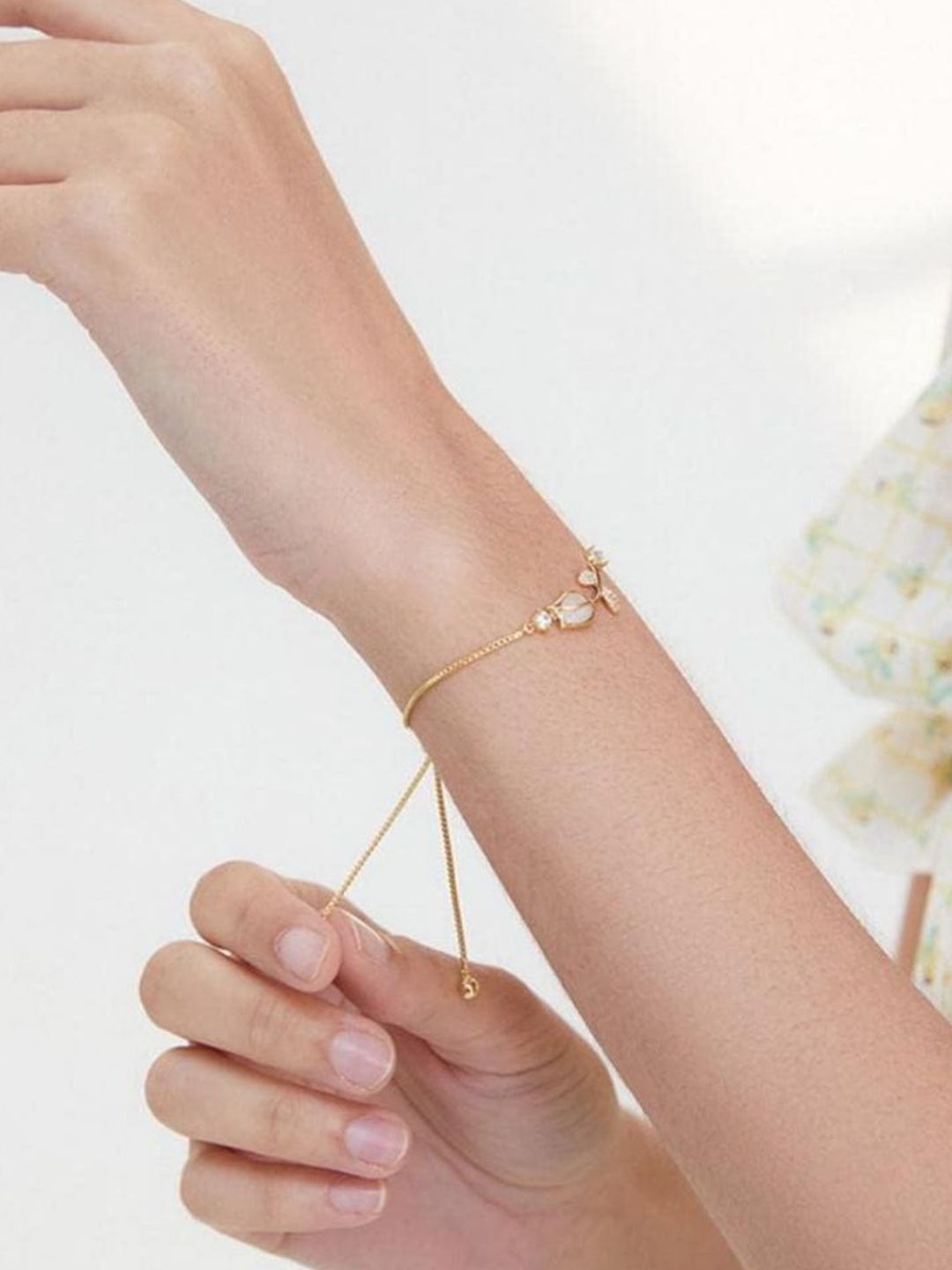 SALTY Women Stainless Steel Stone Studded Wraparound Bracelet