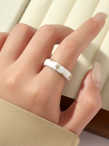 SALTY Gemline Contrast Adjustable Finger Ring