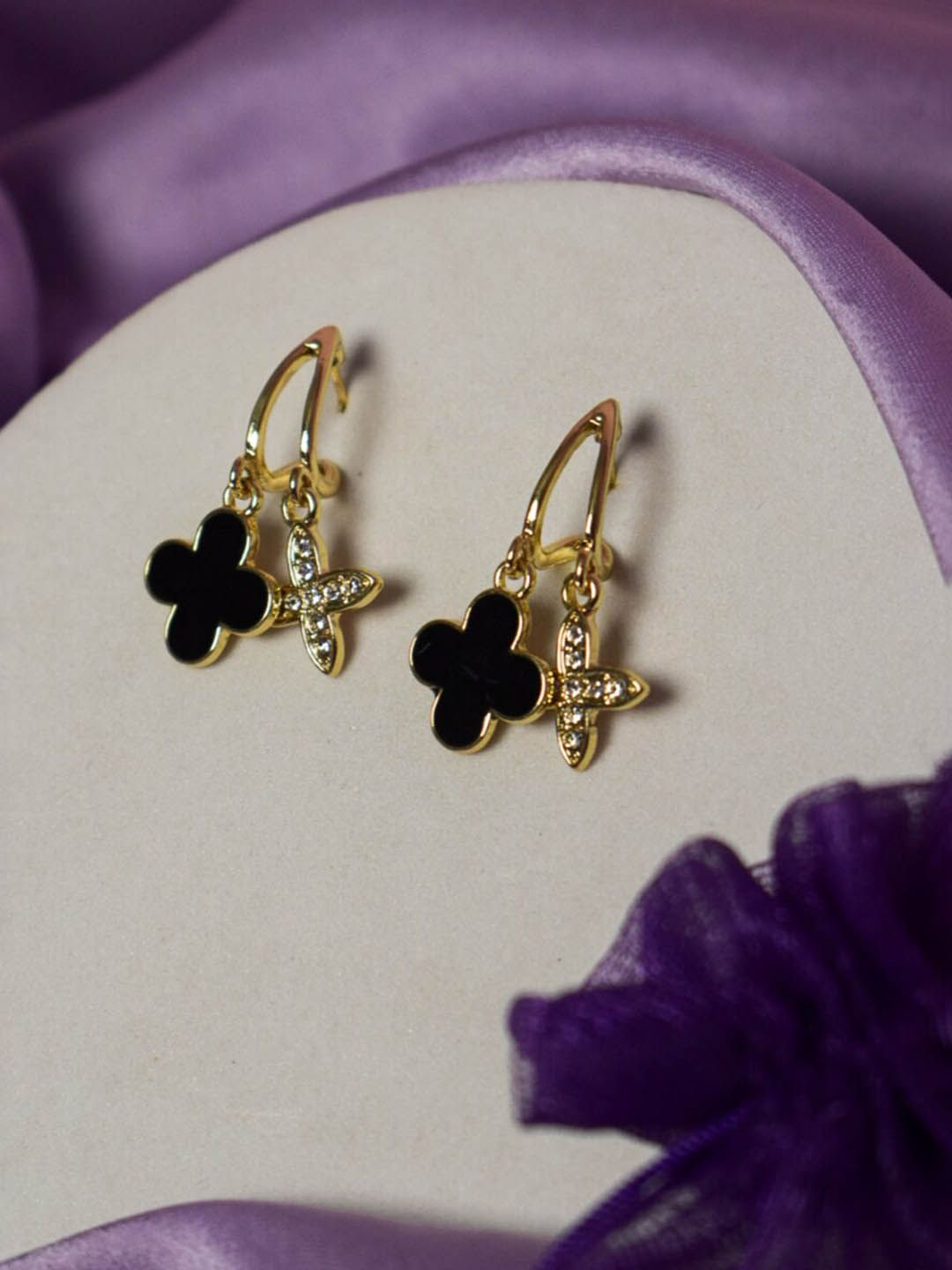 SALTY Gold-Plated Contemporary Studs Earrings